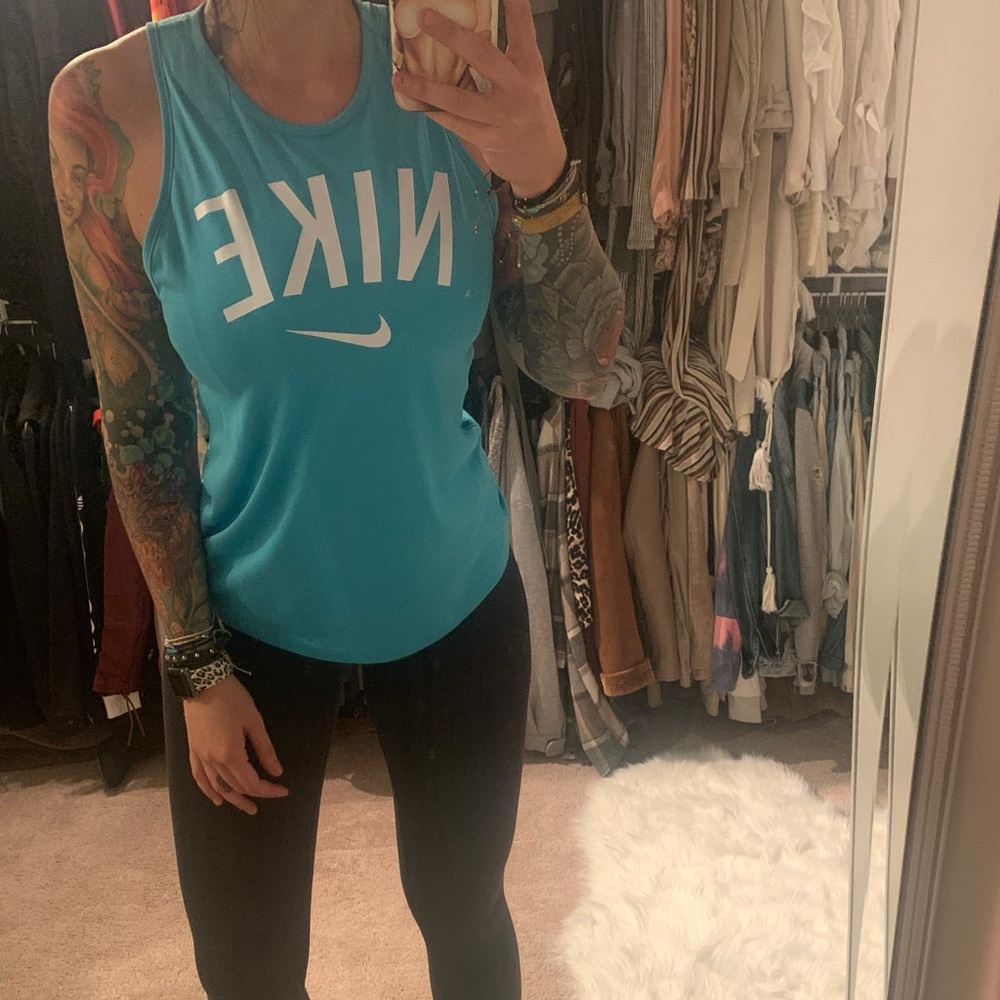 Blue NIKE tank